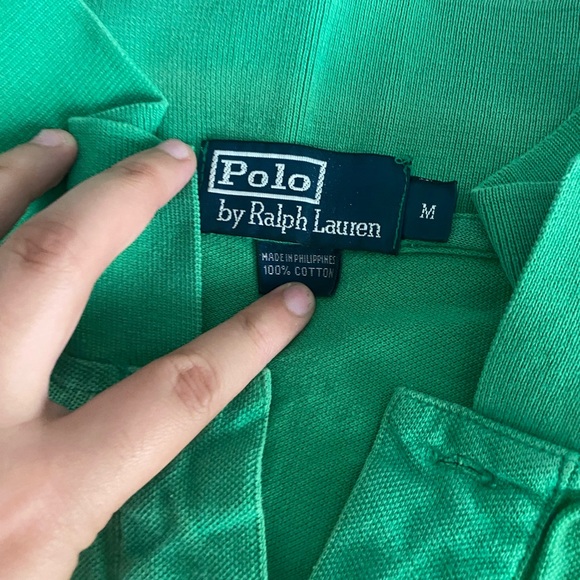 Ralph Lauren Polo Bright Green Cotton Shirt - Picture 1 of 3